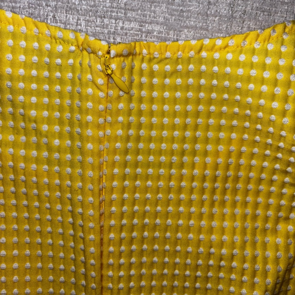 Banana Republic Yellow Plaid Check Peplum Top Size 4 Office Summer Blouse Tank - Picture 7 of 8